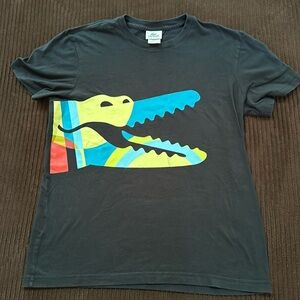 Lacoste Men’s Tee Patchwork Graphic Crocodile Size 4